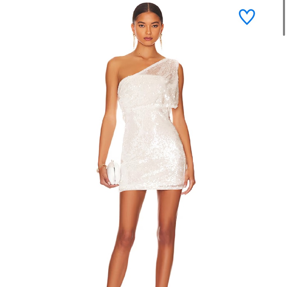 SUPERDOWN JANE ASYMMETRICAL DRESS / IVORY WHITE